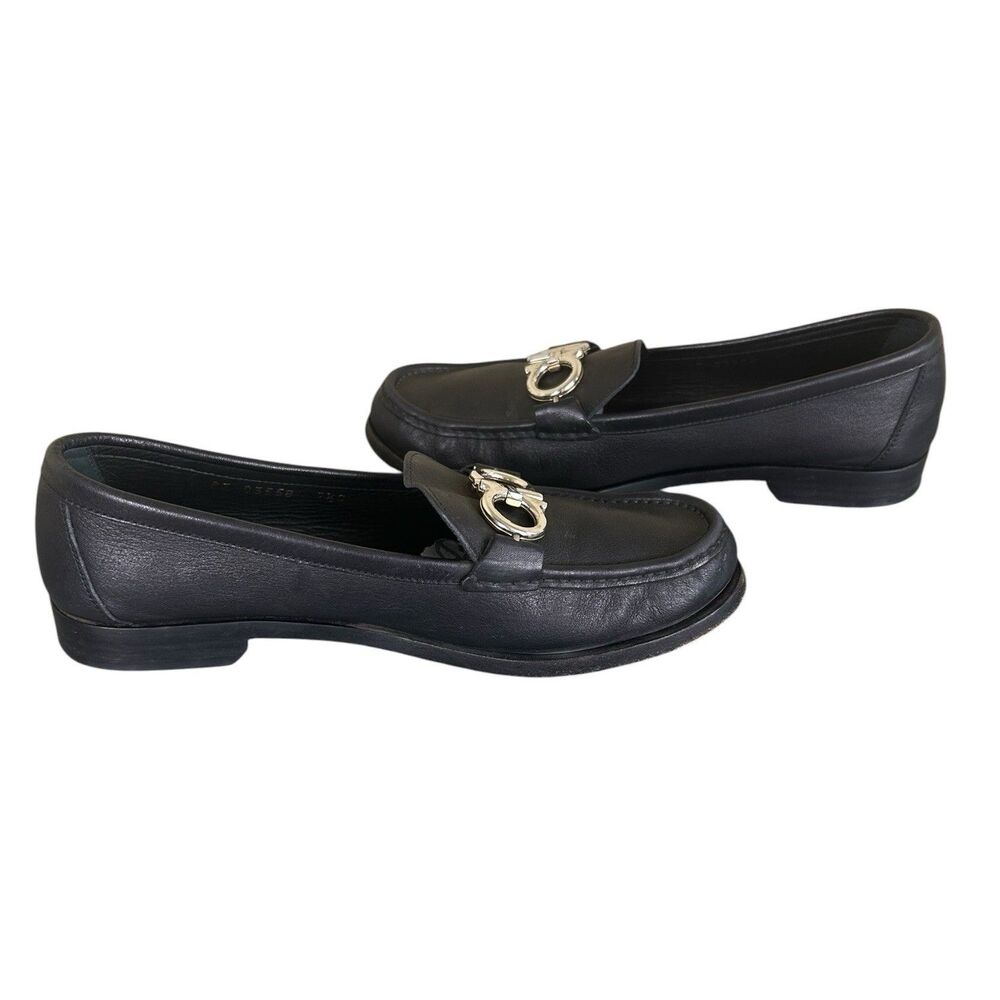 Salvatore Ferragamo Rolo Moccasin Loafers Reversible Gancini Buckle Size 7.5C - Picture 9 of 12